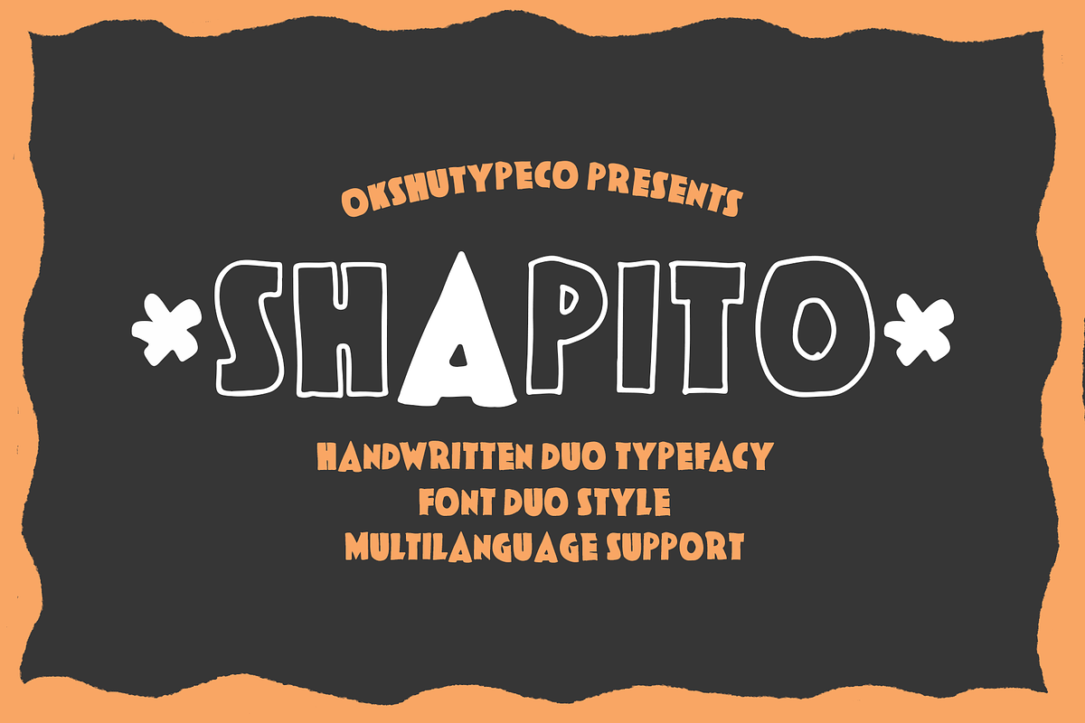 Shapito font duo style, a Handwritten Font by Alexander Tiunov (Photo 1 of 7)
