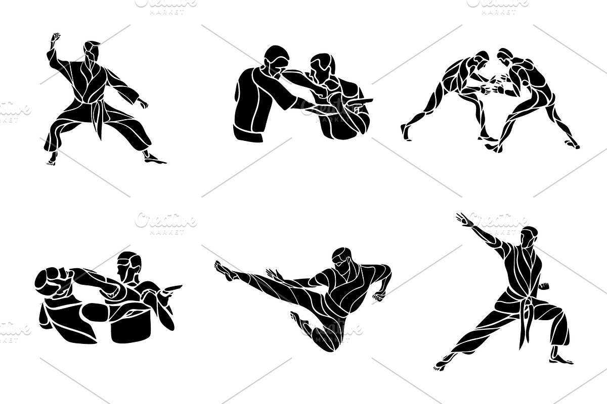 Martial Arts Karate MMA Silhouettes, a Person Illustration by Kluva's Wavy Silhouettes (Photo 2 of 2)