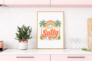 Boho Retro Happy & Salty Summer PNG, an Illustration by Dream Creation (Thumbnail 5 of 7)