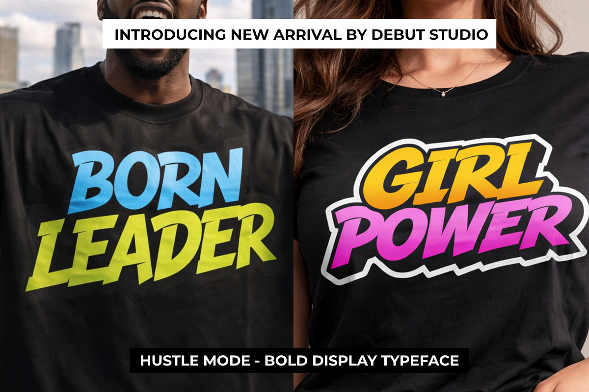 Hustle Mode - Bold Display Typeface, a Sans Serif Font by Debut Studio (Photo 19 of 23)