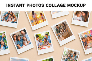 Instant Photos Collage Mockup, a Layer Style Add-On by studiogstock