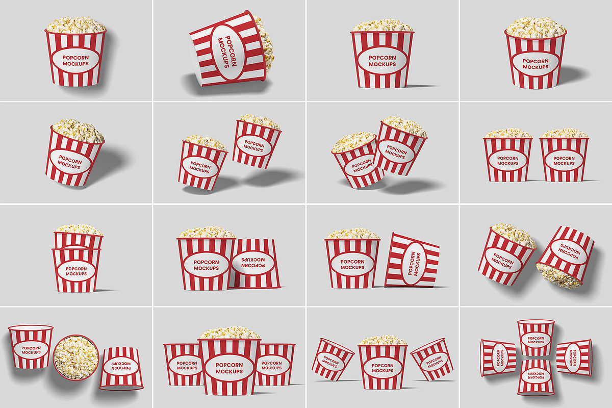 Popcorn Bucket Mockup Bundles, a Cups & Container Mockup by Compositing Studio (Photo 3 of 20)