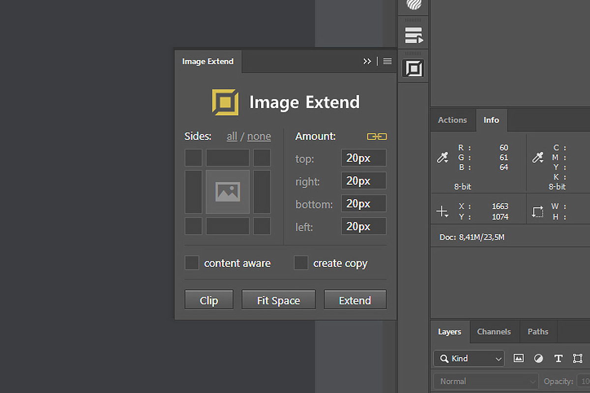 Image Extend - Clip & Expand Kit, a Plug-in Add-On by h3design (Photo 14 of 14)