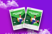 Cleaning service Social Media Post, a Social Media Template by designSultan (Thumbnail 2 of 4)