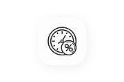 Time 16 Thin Line Icons Set, an Outline Icon by Alex Blogoodf (Thumbnail 3 of 5)