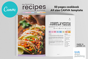 Canva Food A4 Cookbook Template