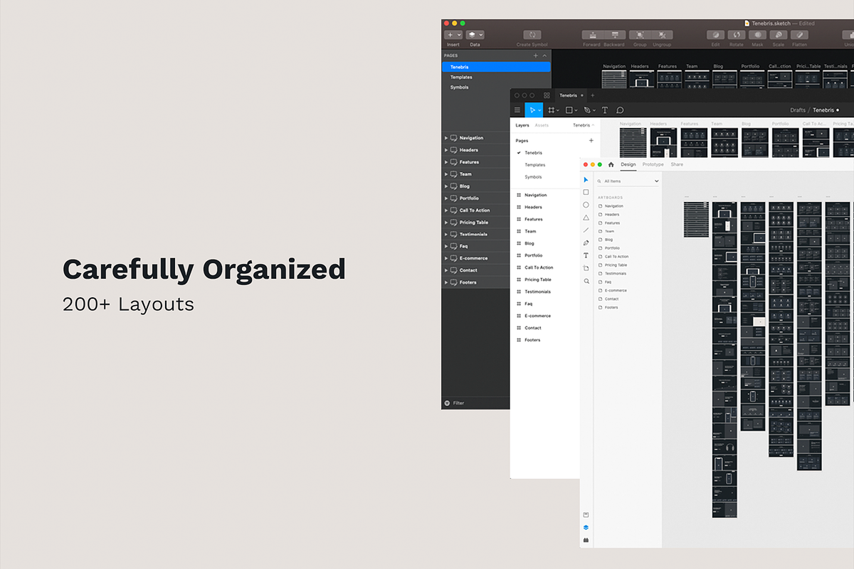 Tenebris Wireframe Kit, a Wireframe Template by Milos Knezevic (Photo 4 of 17)