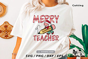 Christmas Teacher SVG PNG Bundle, an Object Illustration by Ya_ Design Store (Thumbnail 8 of 13)