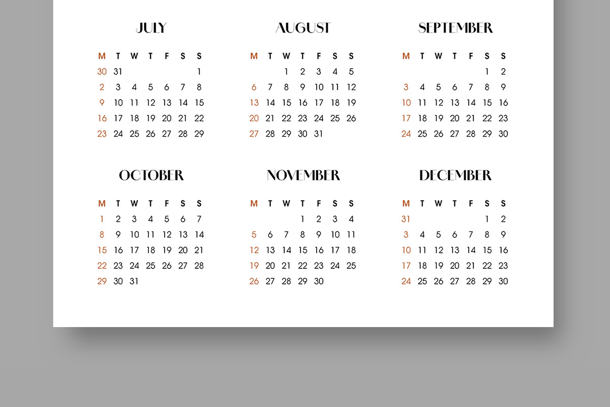 Calendar Set For 2026 To 2029 Years, a Stationery Template by ContestDesign (Photo 6 of 6)