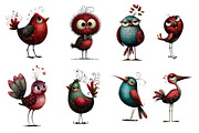 Whimsical & Quirky Bird Clipart, an Illustration by Dream Creation (Thumbnail 4 of 5)