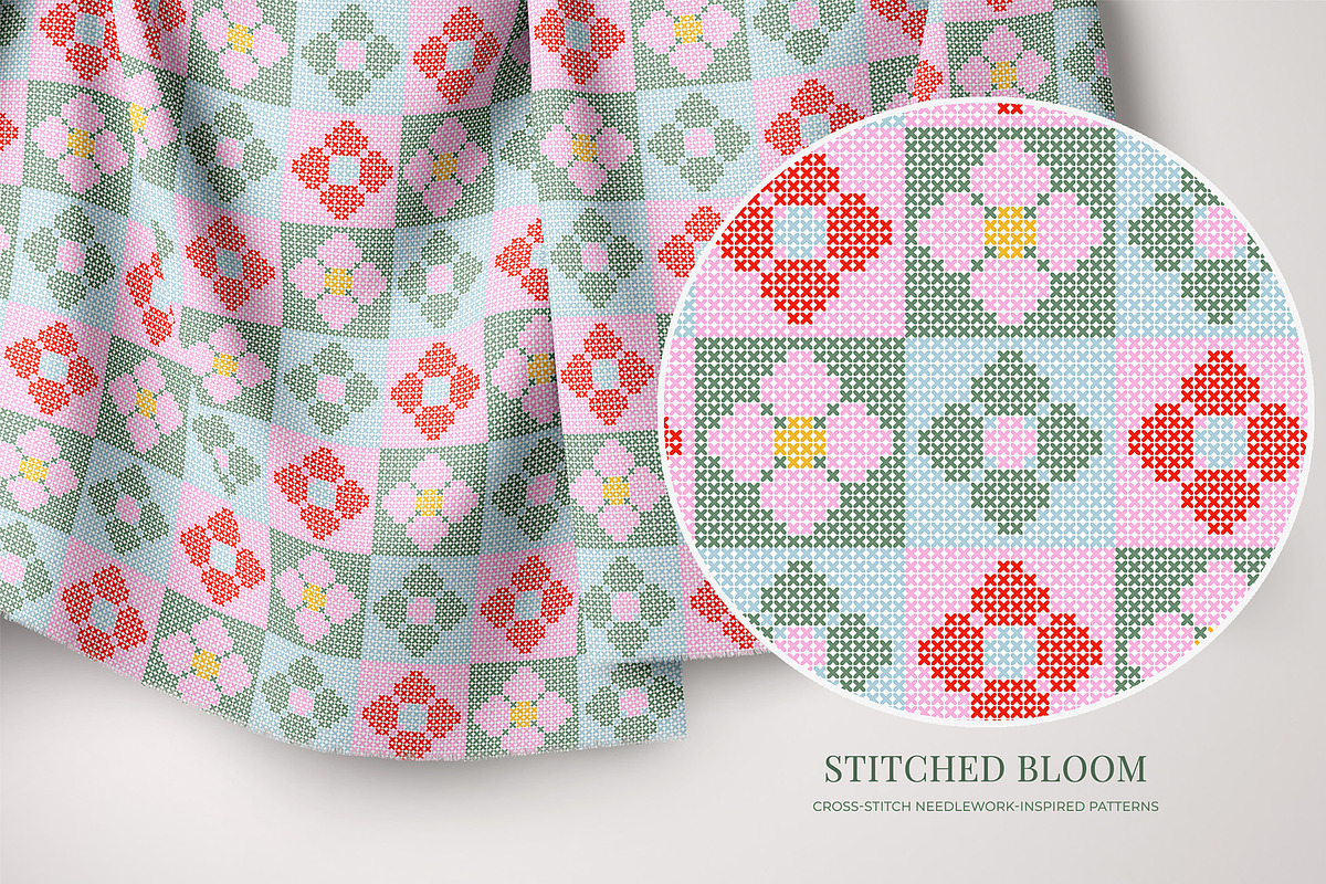Cross-Stitch Florals: Spring Pattern, a Pattern Graphic by Essentially Nomadic (Photo 4 of 12)