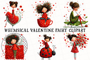 Whimsical Valentine Fairy Clipart, an Illustration by OK Design (Thumbnail 6 of 6)