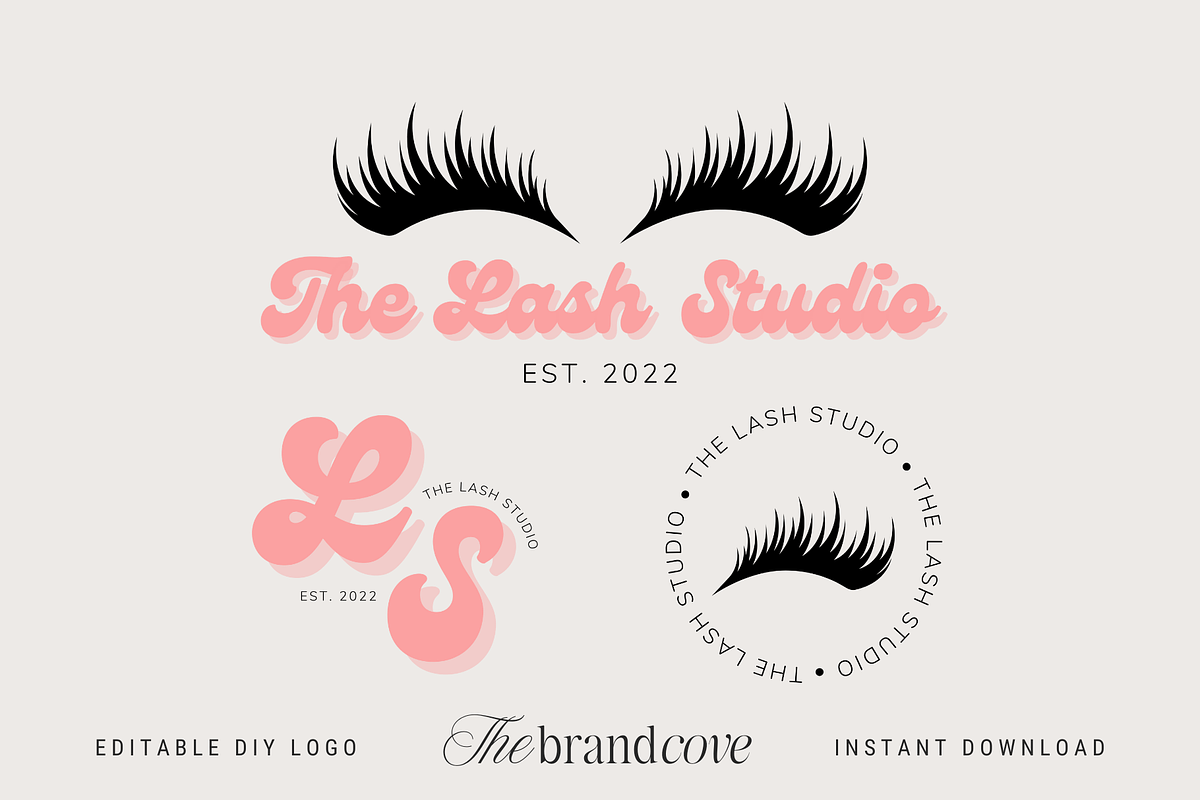 DIY Lash Studio Logo Set, a Branding & Logo Template by thebrandcove (Photo 1 of 8)
