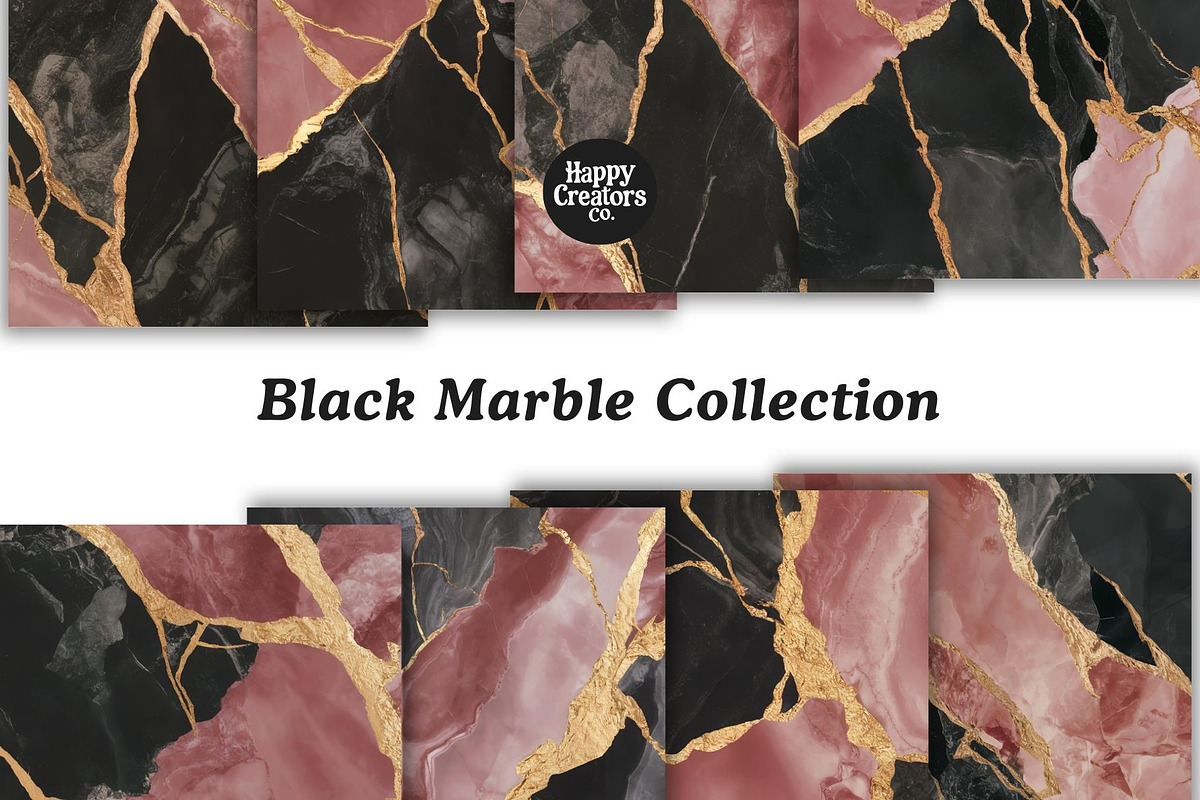 Black Marble Texture Patterns #2, a Texture Graphic by Happy Creators Co. (Photo 6 of 7)