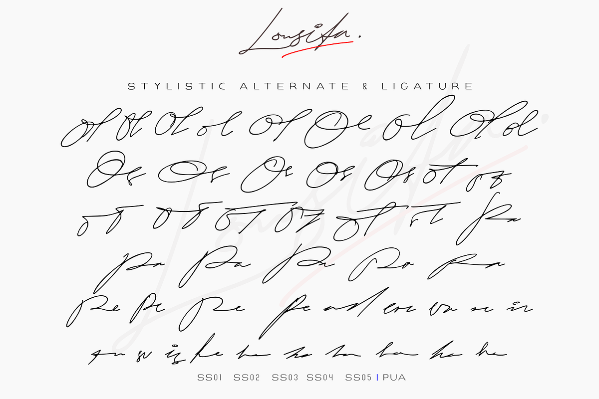 Lousita | Signature Script, a Script Font by Mozyen Studio (Photo 8 of 12)