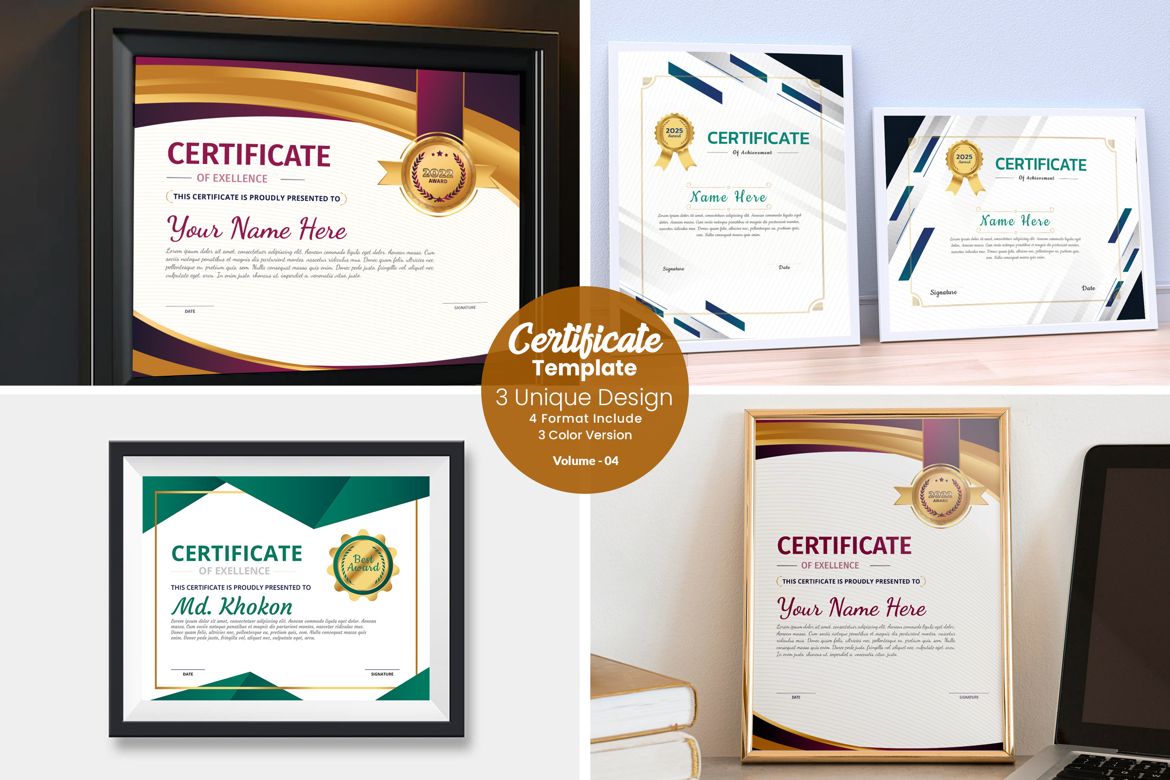 Professional Certificate Design, a Stationery Template by MRI STUDIO
