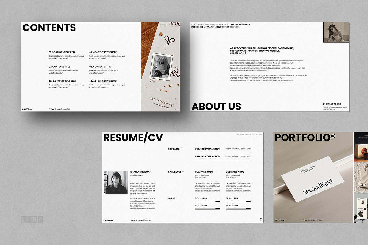 Minimal Portfolio Presentation, a Presentation Template by Olion Lora (Photo 3 of 9)