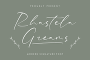Rhastela Greams Modern Signature, a Script Font by Storytype Studio (Thumbnail 1 of 15)