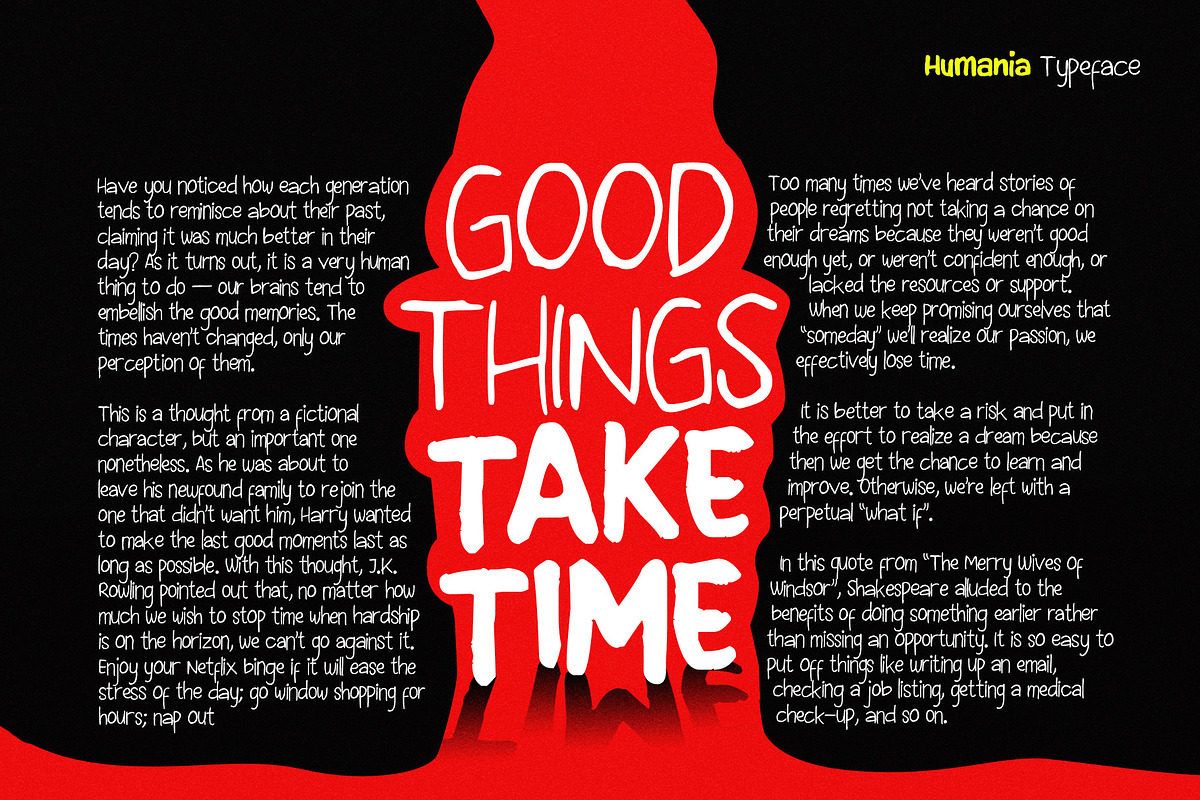 Humania - Handwriting Typeface, a Handwritten Font by HIRO.std (Photo 3 of 11)