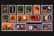 Halloween Transparent Stamps Set PNG, an Object Graphic by iHemalaya (Thumbnail 2 of 5)