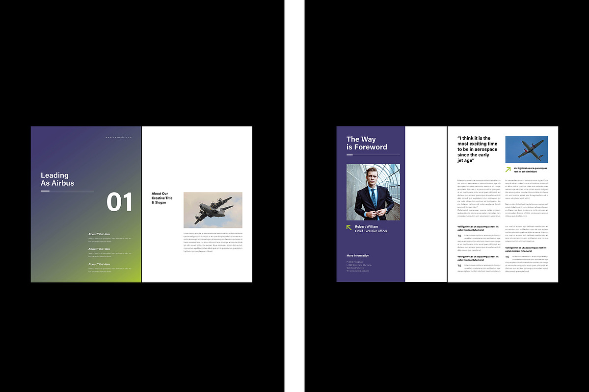 Airbus Annual Report Template_CANVA, a Brochure Template by TemplateFolio-Shop (Photo 5 of 12)