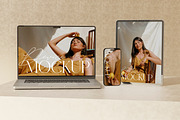 DEVICE MOCKUPS | Macbook iPad iPhone, a Device Mockup by yuliyuri.studio (Thumbnail 1 of 7)