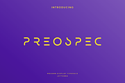 Preospec - Modern Cyber Typeface, a Sans Serif Font by Letterna (Thumbnail 1 of 4)