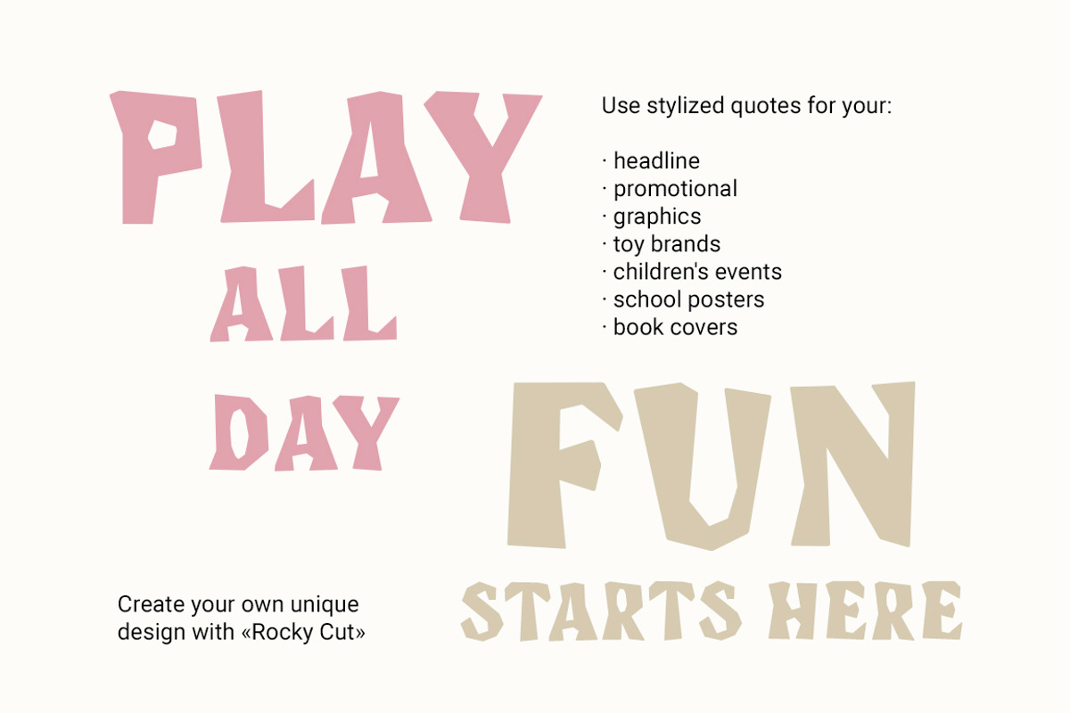 RockyCut handmade font, a Handwritten Font by MixedArt (Photo 4 of 6)