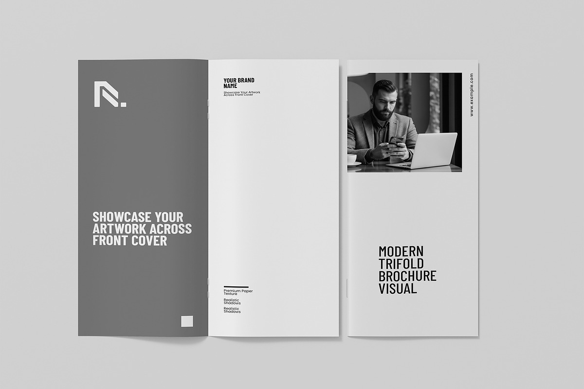 Trifold Brochure Mockup Template