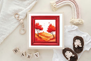Watercolor Red Autumn Cottage PNG, an Illustration by CraftArtStudio (Thumbnail 6 of 6)