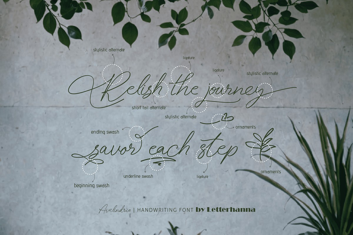 Avelindria Font, a Handwritten Font by Letterhanna Studio (Photo 5 of 19)