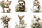 Whimsical Animals Spring Clipart, an Illustration by Designking (Thumbnail 4 of 5)