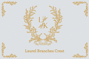 Laurel branches crest design