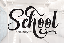 School | Script Font