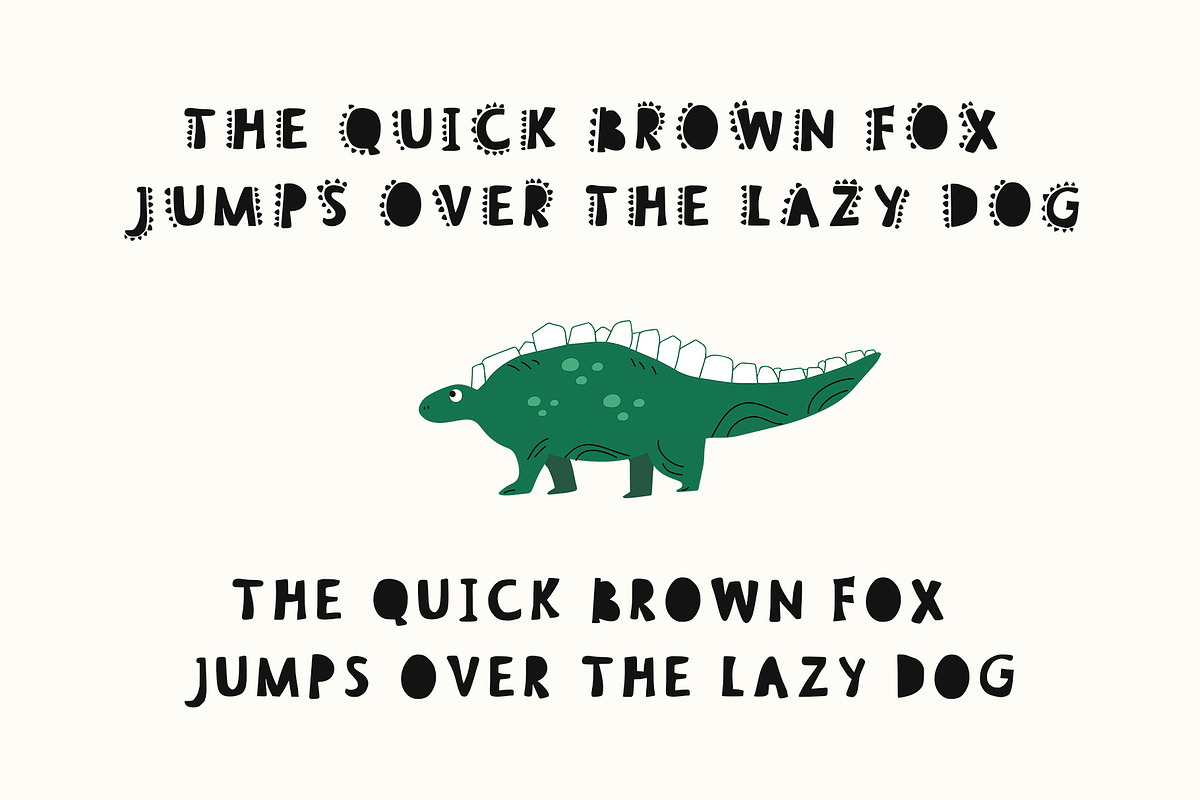 DINO font - playful kid's font, a Font by Ashiya Pixel (Photo 3 of 11)