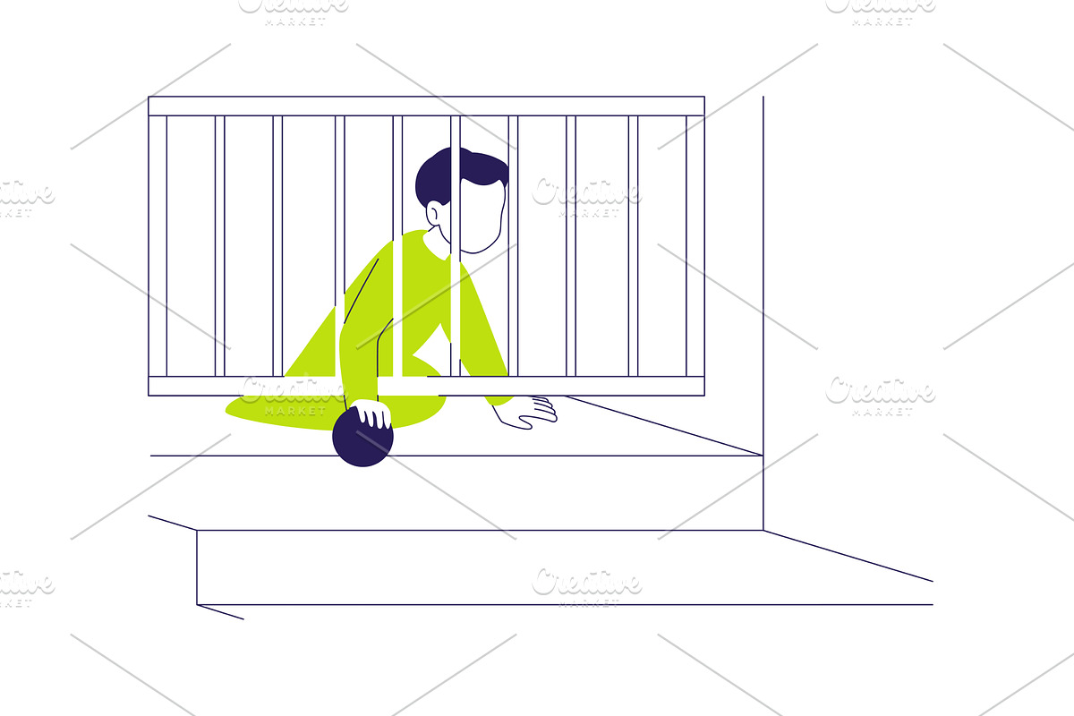 Safety gates installation abstract, an Object Illustration by Visual Generation