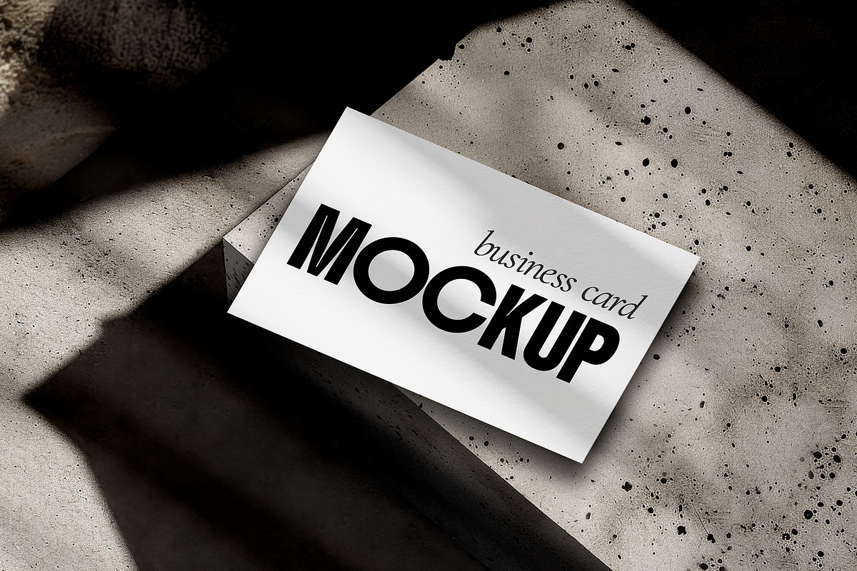 Rustic Modern Business Card Mockup, a Mockup by barsrsind