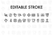 20 Dental Care symbol, an Outline Icon by khalwa.studio (Thumbnail 2 of 3)