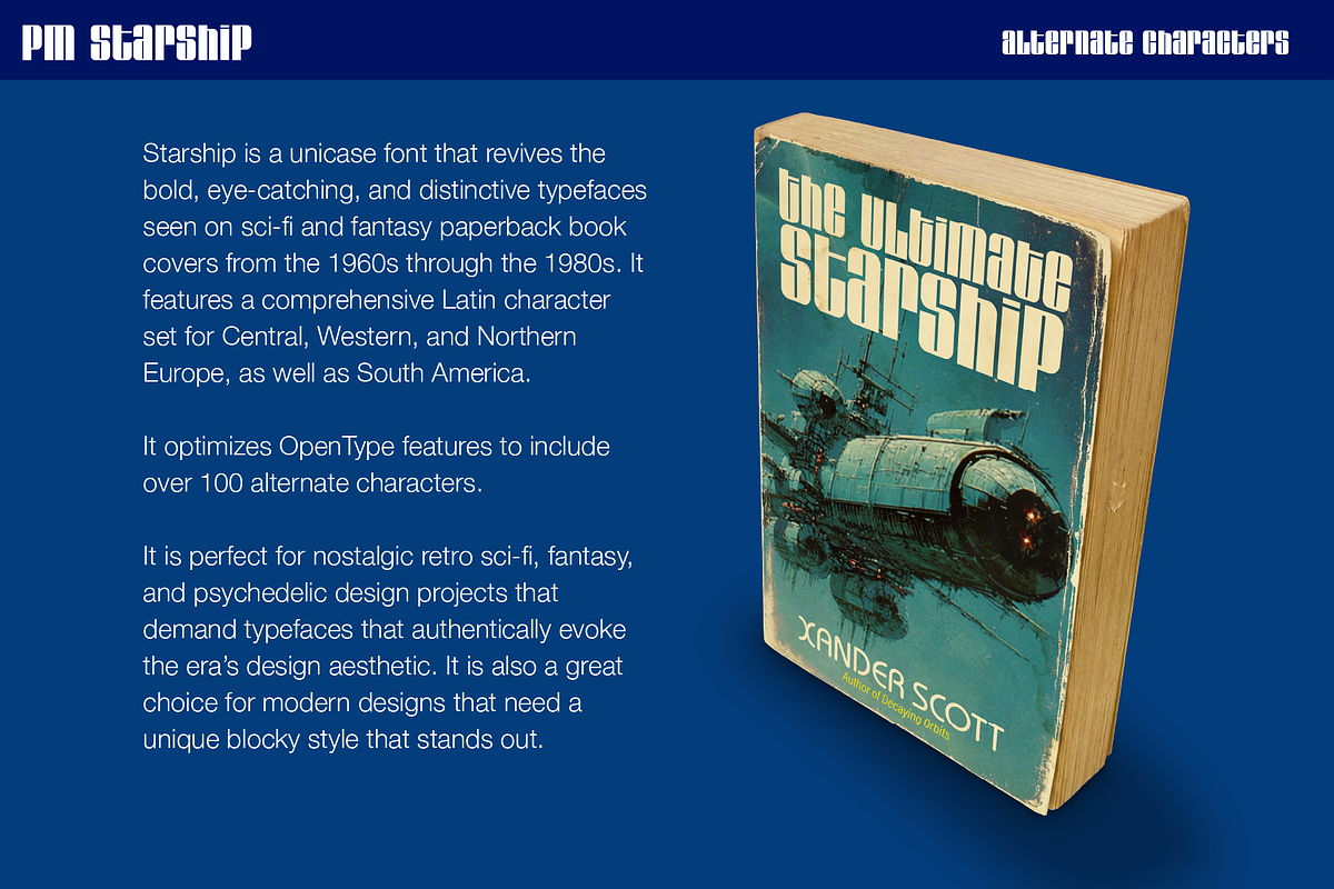 PM Starship Sci-Fi Font, a Sans Serif Font by Paper Moon Graphic Supply (Photo 2 of 6)