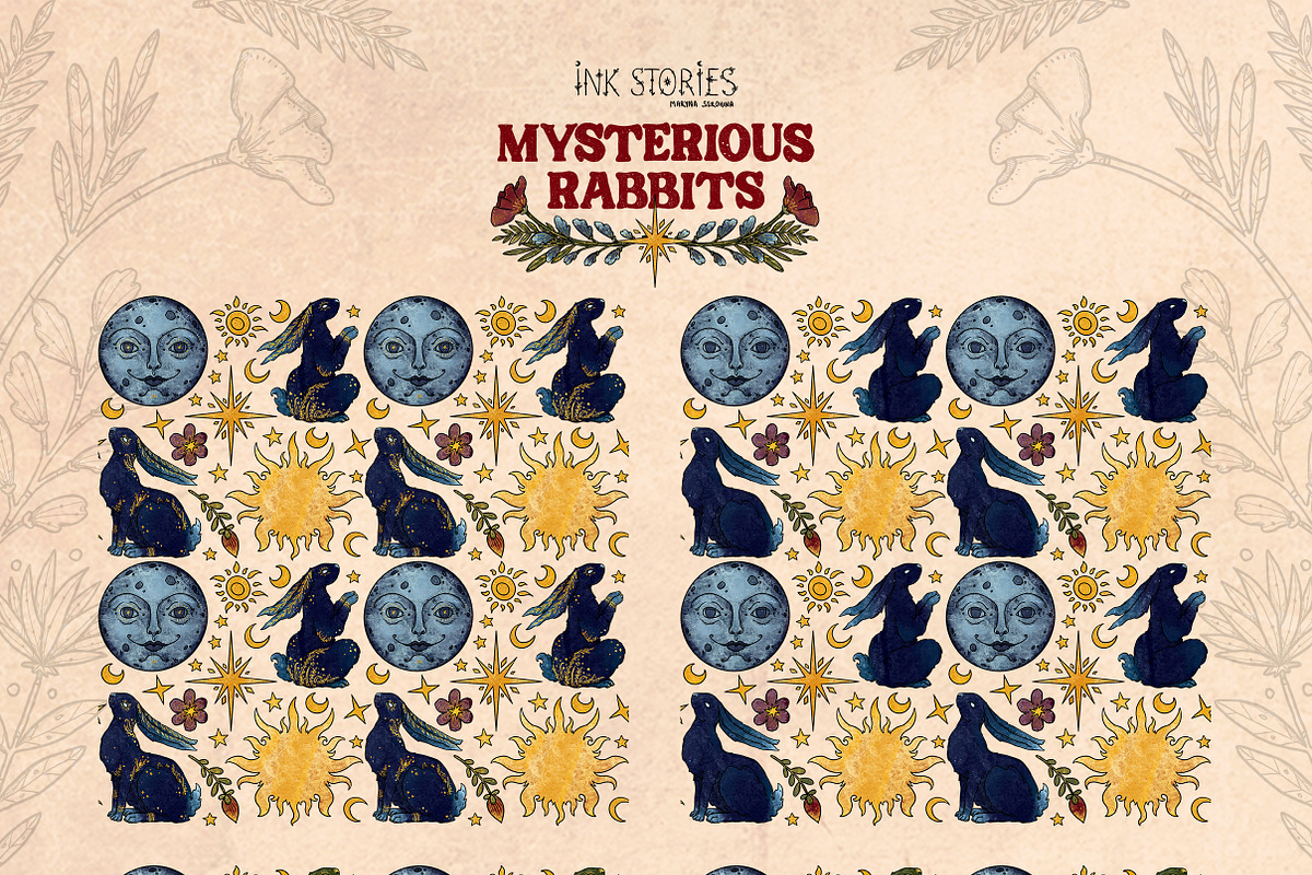 Mysterious Rabbits, an Animal Illustration by Ink Stories