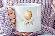 Watercolor Hot Air Balloons Boho PNG, an Illustration by DreamCafeArt (Thumbnail 5 of 6)