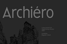 Archiéro - A Sans Serif Font