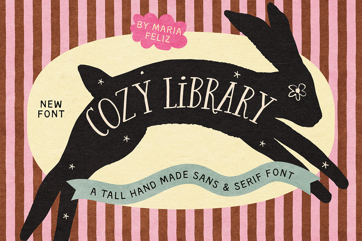 COZY LIBRARY | TALL COZY FONT, a Sans Serif Font by Maria Feliz Fonts (Photo 1 of 11)