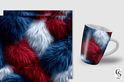Patriotic Red Blue Animal Fur Paper, a Pattern Graphic by Creative Store (Thumbnail 2 of 5)