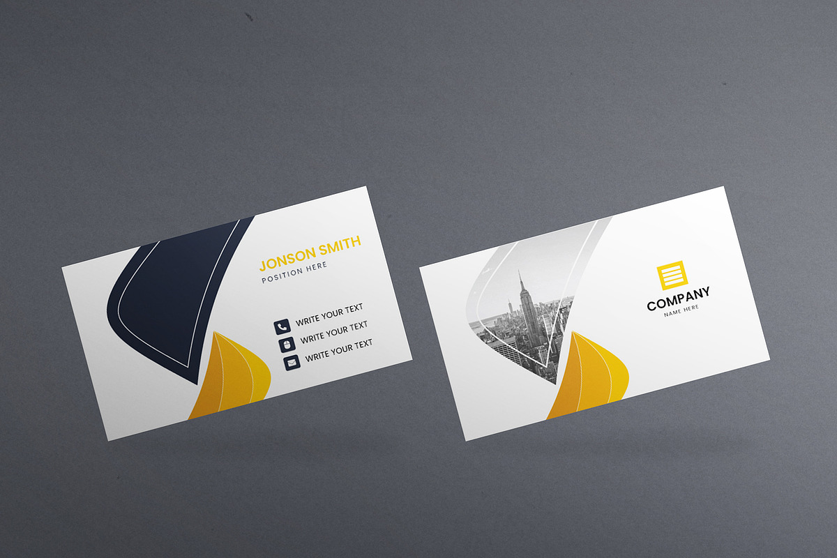 Clean Business Card Canva Template, a Business Card Template by mijli (Photo 4 of 8)