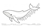 Whale Line Art Vector Bundle, an Illustration by yasushie (Thumbnail 38 of 51)