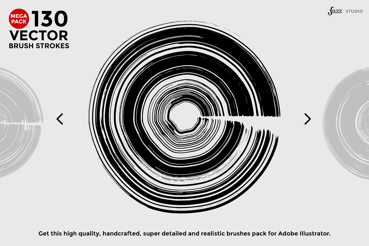 130 Vector Brush strokes collection., a Brushes & More by JAZZ STUDIO (Photo 2 of 12)