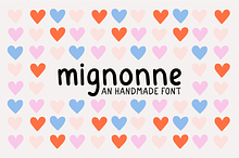 Mignonne - cute handmade font
