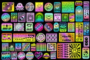 ACID RAVE HOLOGRAPHIC STICKERS, an Object Graphic by craftlove (Thumbnail 3 of 4)