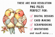 Patchwork Valentine's Day Clipart, an Illustration by Libby Wishes (Thumbnail 3 of 7)